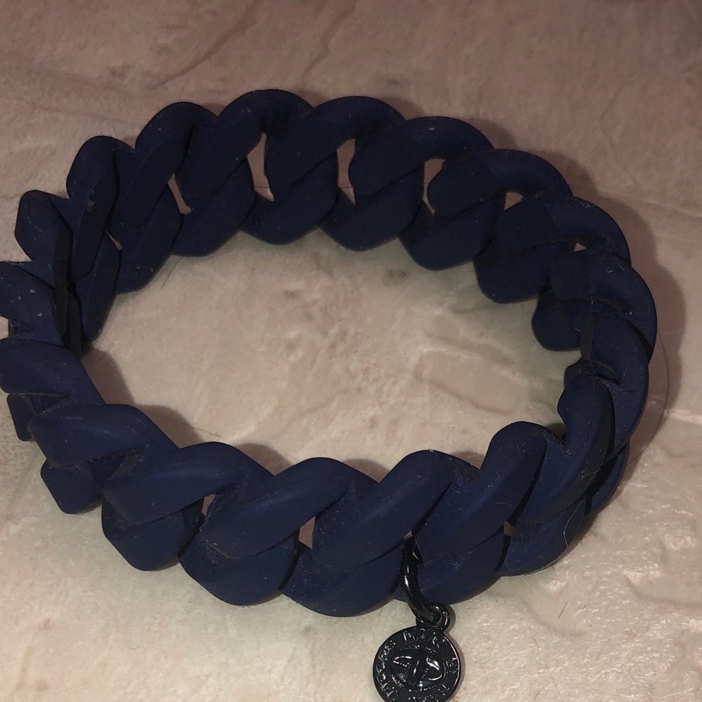 Cute Marc Jacobs Navy Blue Rubber Bracelet
